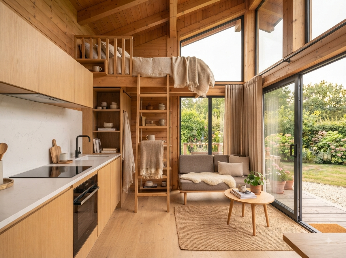 Intérieur optimisé du chalet